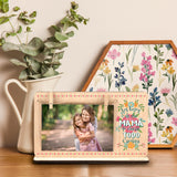 Marco fotos madera personalizado color Besos Mamá