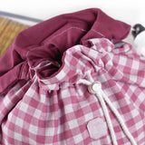 Pack Mochila y Bolsita Vichy Malva personalizado