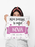 Cojin Regalo para el Familiar Que mas Quieres.Cojin:Relleno +Funda(40x40cm).Novia