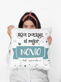 Cojin Regalo para el Familiar Que mas Quieres.Cojin:Relleno +Funda(40x40cm)Novio