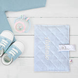 Portapañales bebé Topitos Azul personalizado