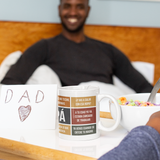Taza divertida Frases Papá Minimal