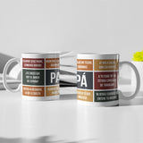 Taza divertida Frases Papá Minimal