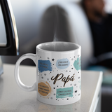 Taza divertida Frases Papá Stars