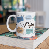 Taza divertida Frases Papá Stars