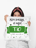 Cojin Regalo para el Familiar Que mas Quieres.Cojín: Relleno + Funda (40x40 cm)Tio