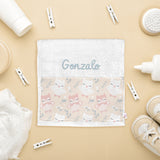 Toalla guardería personalizada Búhos