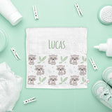 Toalla guardería personalizada Mapaches