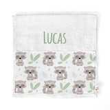 Toalla guardería personalizada Mapaches