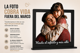 Cuadro Personalizado con Foto 3D | Figura Personalizada con Foto | Regalo Personalizado para Pareja, Familia, Padres, Madres, Abuelos y Mascotas