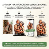 Caricatura Personalizada 3D | Figura Recortada a la Silueta | Regalo Original para Pareja, Familia, Abuelos, Cumpleaños, Aniversario y Navidad