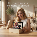 Marco Acrílico Personalizado con Caricatura 3D – Foto Convertida en Ilustración Estilo Animación, Acrílico 5 mm Corte Láser, Soporte Incluido – Regalo Emotivo