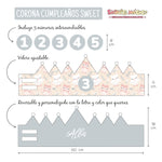 Corona cumpleaños Búhos personalizada