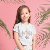 Camiseta fallera Damasco FM y FMI Personalizada mujer y niña "inicial+ Nombre"