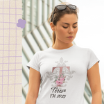 Camiseta fallera Damasco FM y FMI Personalizada mujer y niña "inicial+ Nombre"