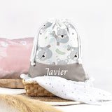 Pack Mochila solapa y Bolsita Koalas personalizado