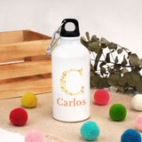 Botella Personalizada Inicial Flores. Elige tu diseño