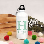 Botella Personalizada Inicial Flores. Elige tu diseño