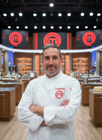 Chaquetilla Oficial MasterChef – Chaqueta de Chef Profesional Unisex, Bordada y Personalizada.