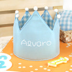 Corona cumpleaños Vichy personalizada. Color a elegir