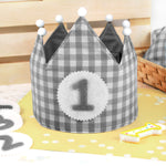Corona cumpleaños Vichy personalizada. Color a elegir