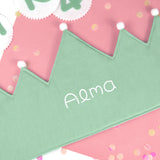 Corona cumpleaños Vichy personalizada. Color a elegir