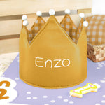 Corona cumpleaños Vichy personalizada. Color a elegir