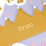 Corona cumpleaños Vichy personalizada. Color a elegir