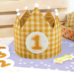 Corona cumpleaños Vichy personalizada. Color a elegir