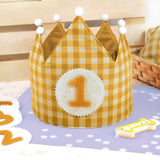 Corona cumpleaños Vichy personalizada. Color a elegir