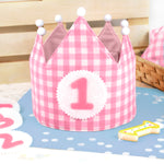 Corona cumpleaños Vichy personalizada. Color a elegir