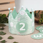Corona cumpleaños Lunas Mint personalizada