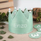Corona cumpleaños Lunas Mint personalizada