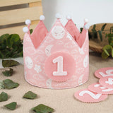 Corona cumpleaños Lunas Rosas personalizada