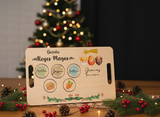 Bandeja Navidad Reyes Magos Personalizada | Tabla de Madera Decorativa para Galletas Leche y Zanahorias | 38x23 cm | Impresión UV | Tradición Navideña para Niños y Familias