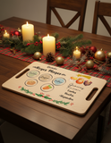Bandeja Navidad Reyes Magos Personalizada | Tabla de Madera Decorativa para Galletas Leche y Zanahorias | 38x23 cm | Impresión UV | Tradición Navideña para Niños y Familias