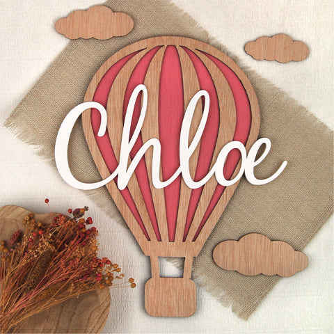 Globo Madera Personalizado. Color a elegir