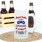 Jarra cerveza Superhéroe Papá