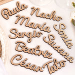 Marcasitios Madera con imán personalizados