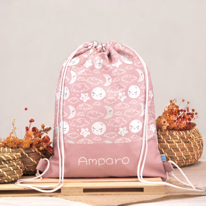Mochila personalizada Lunas Rosas