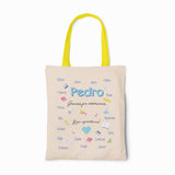 Tote bag Profesores Gracias por enseñarnos y aguantarnos (Opción personalización)