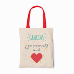 Tote bag Profesores Gracias por enseñarnos con el corazón (Opción personalización)