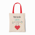 Tote bag Profesores Gracias por enseñarnos con el corazón (Opción personalización)