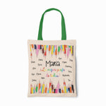 Tote bag Profesores La mejor profe lápices (Opción personalización)