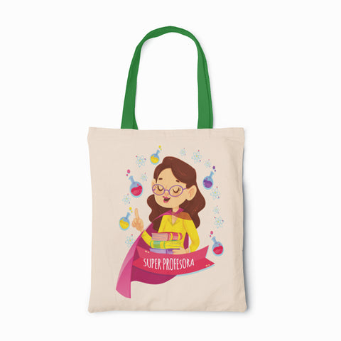 Tote bag Profesores Super profesora (Opción personalización)