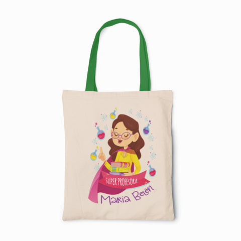 Tote bag Super profe personalizada