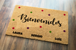 Felpudo personalizado Bienvenidos lunares colores