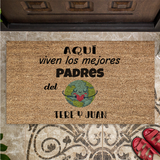 Felpudo personalizado El mejor del mundo. Elige tu familiar