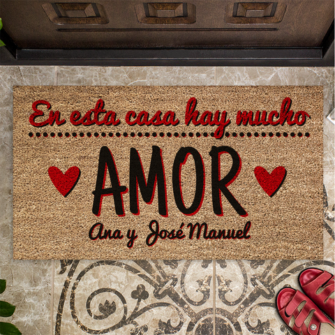 Felpudo personalizado Mucho amor