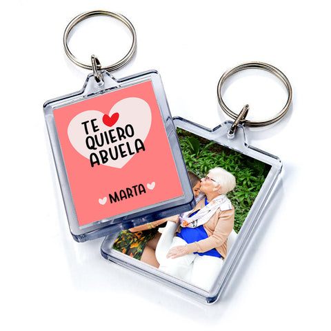 Llavero Personalizado Metacrilato  " Te Quiero abuela"